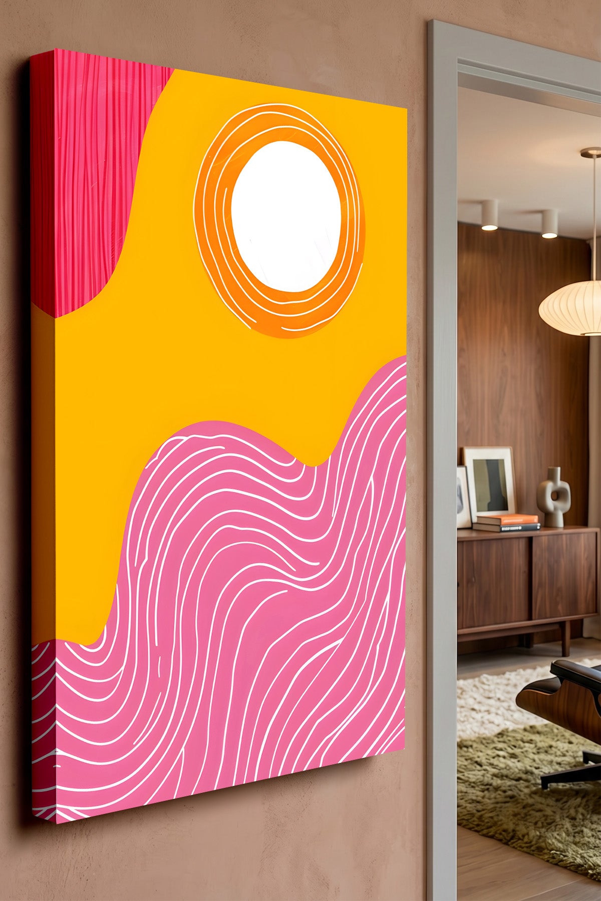 Sundown Wave Abstract Canvas Print — canvas wall art