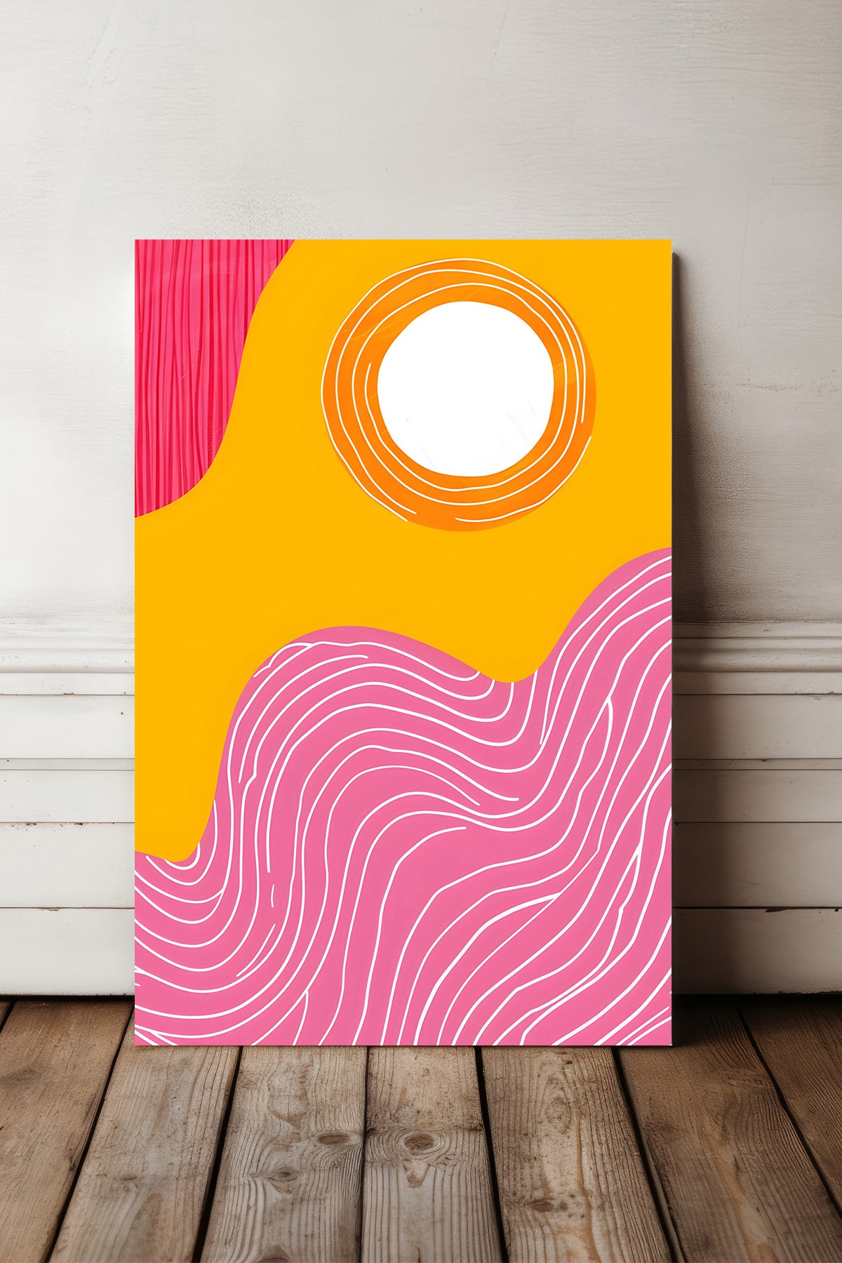 Sundown Wave Abstract Canvas Print — canvas wall art