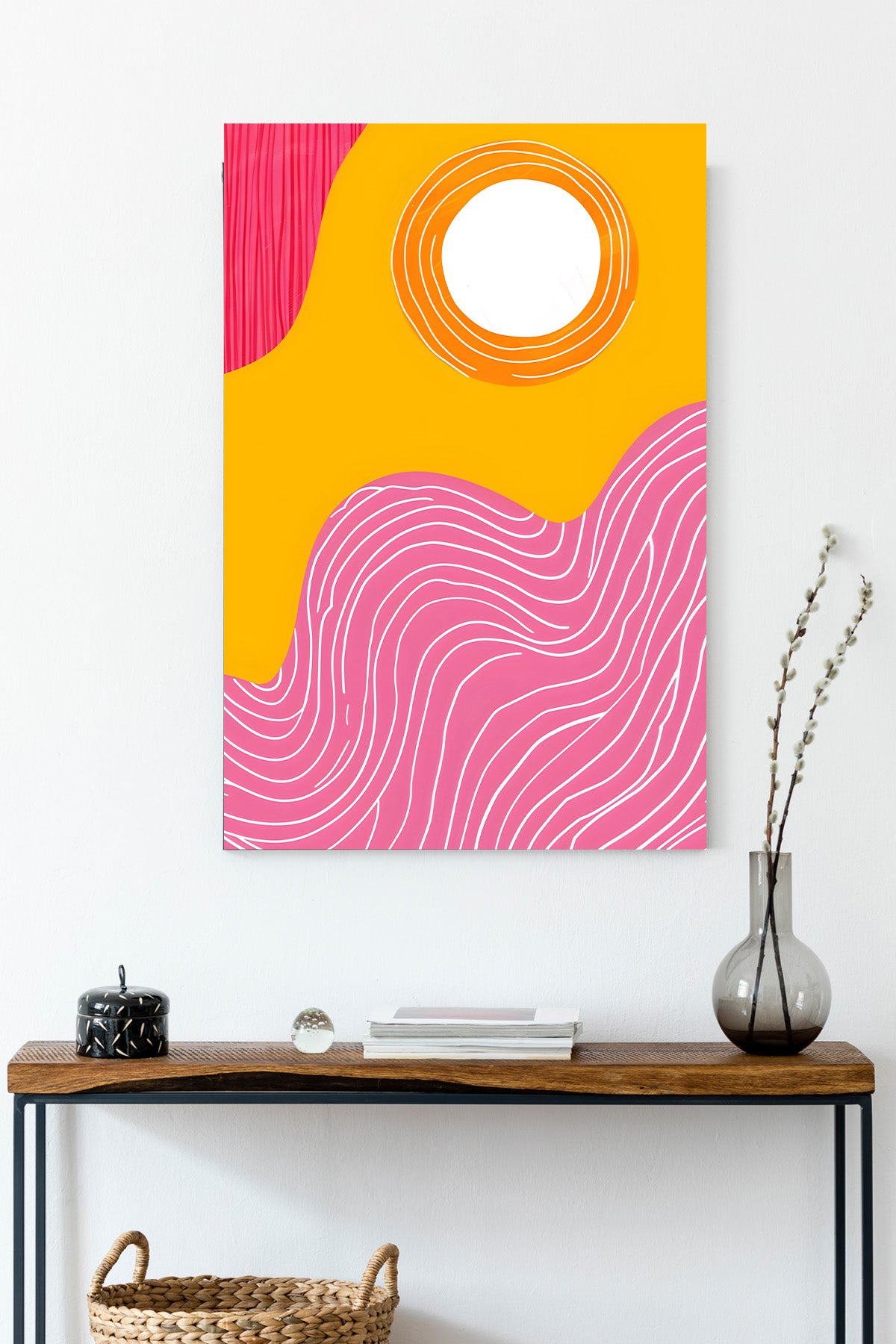 Sundown Wave Abstract Canvas Print — canvas wall art