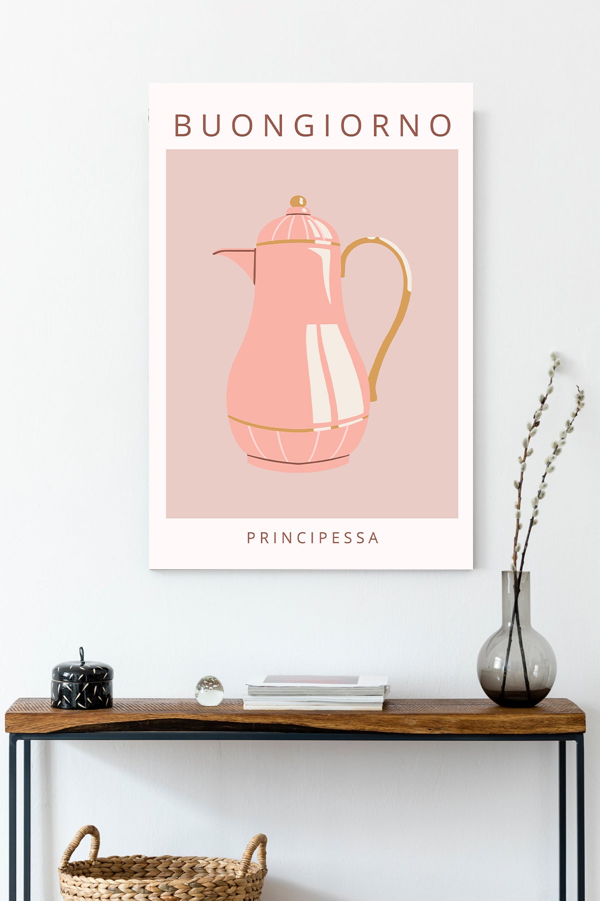 Buongiorno Principessa Kitchen Poster Canvas Print — canvas wall art
