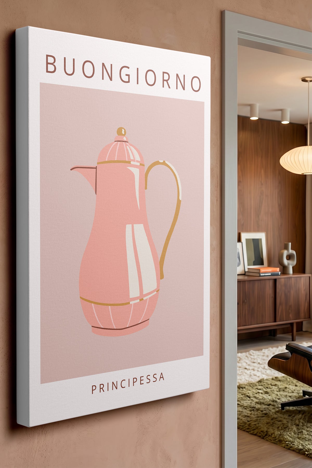 Buongiorno Principessa Kitchen Poster Canvas Print — canvas wall art