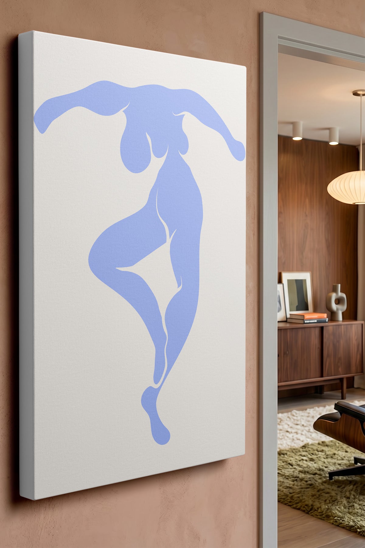 Blue Dancer Cut-Out Canvas Print — canvas wall art