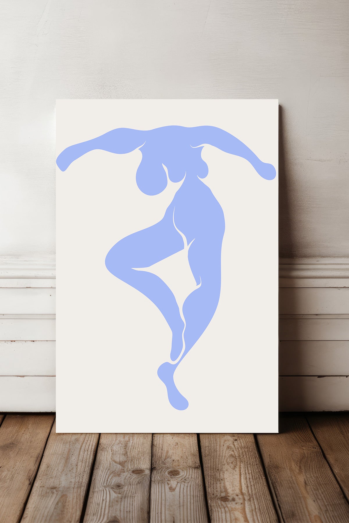 Blue Dancer Cut-Out Canvas Print — canvas wall art