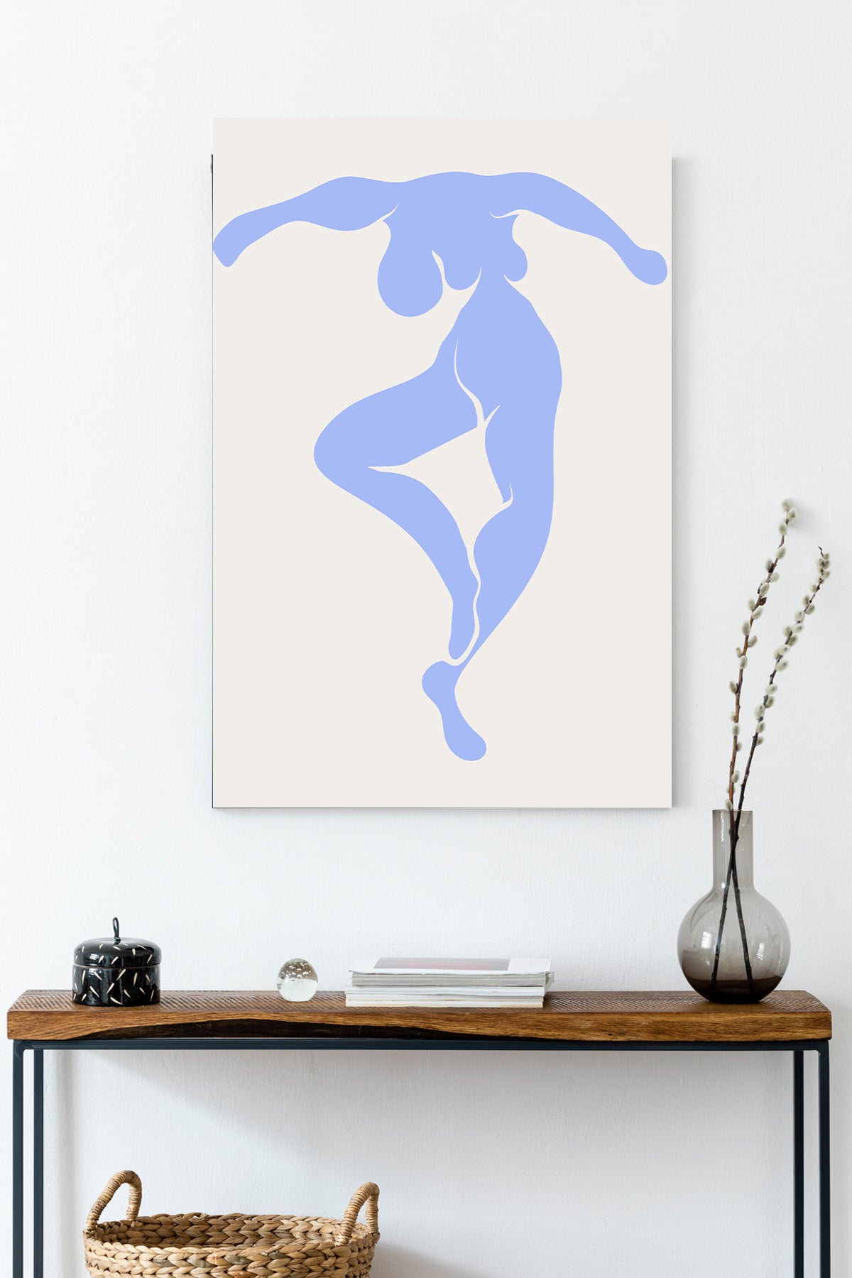 Blue Dancer Cut-Out Canvas Print — canvas wall art