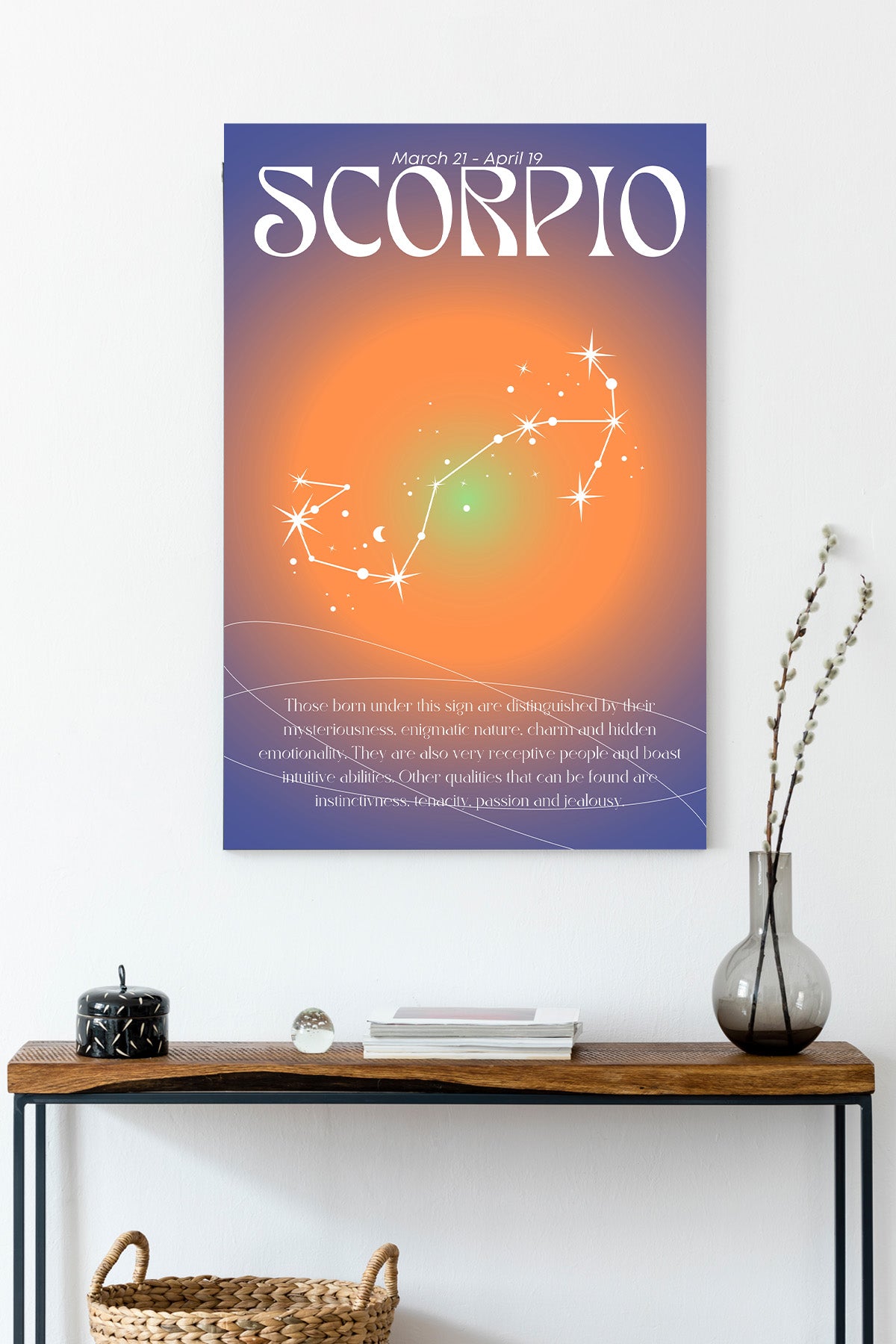 Scorpio Zodiac Canvas Print — canvas wall art