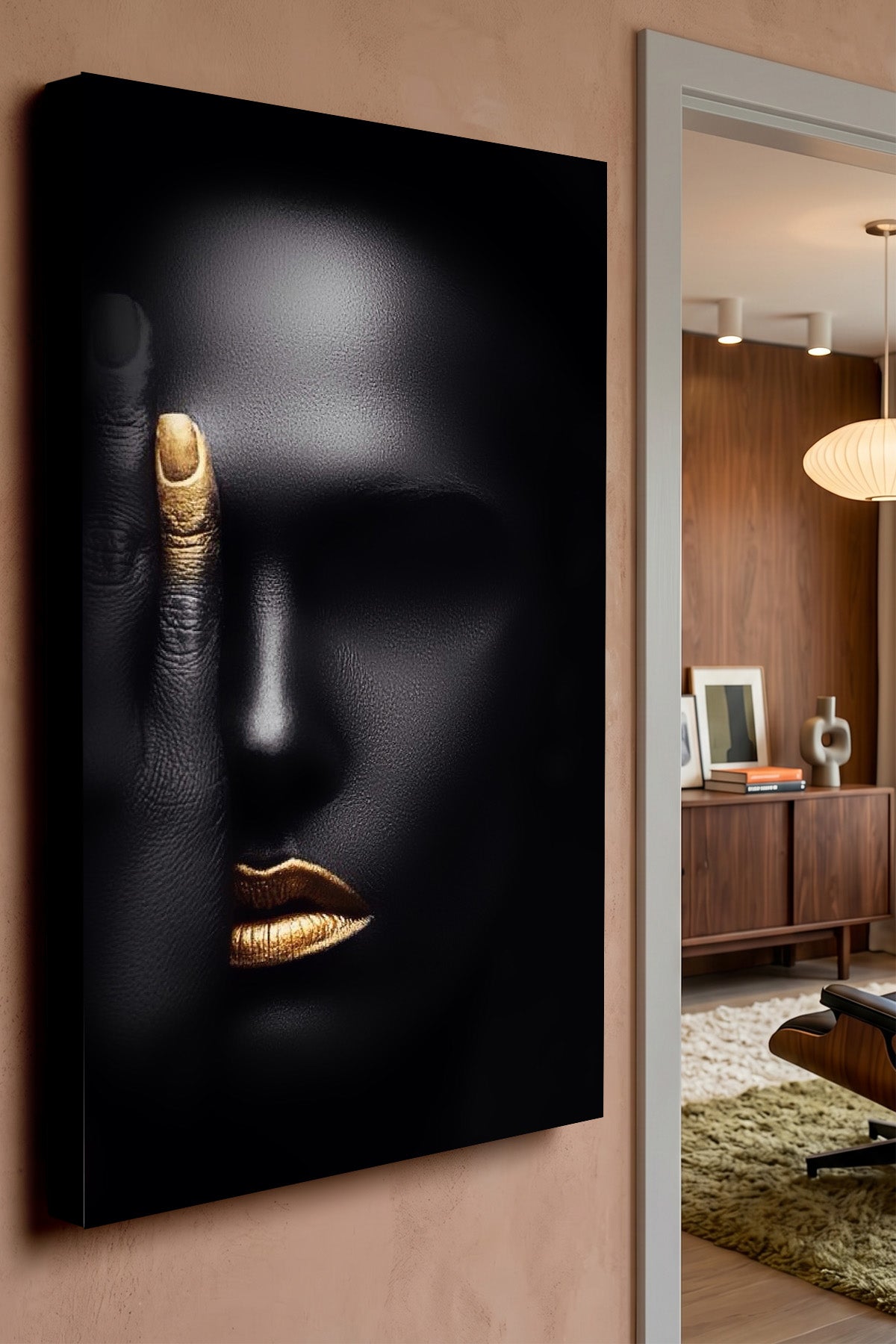 Golden Touch Portrait Canvas Print — canvas wall art