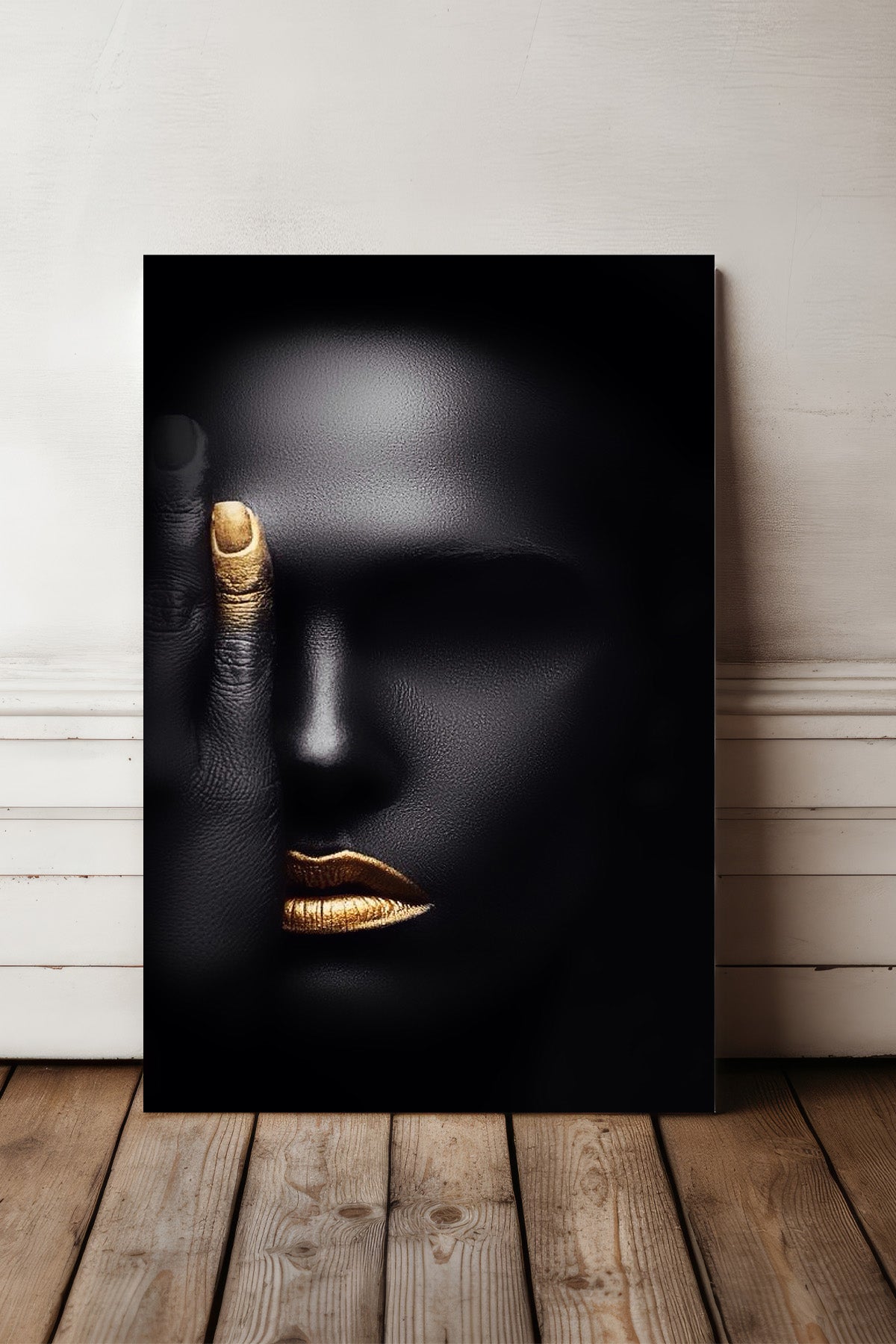 Golden Touch Portrait Canvas Print — canvas wall art