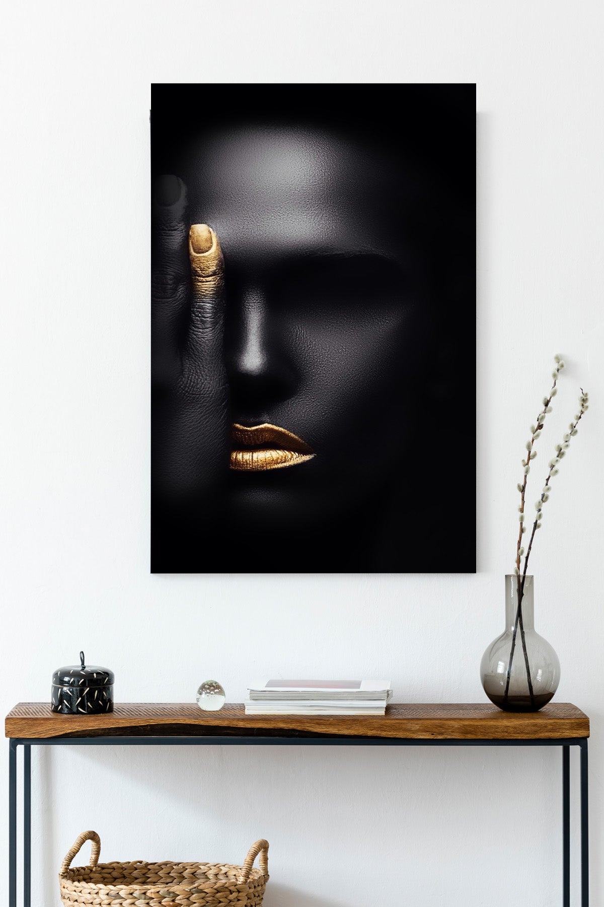 Golden Touch Portrait Canvas Print — canvas wall art