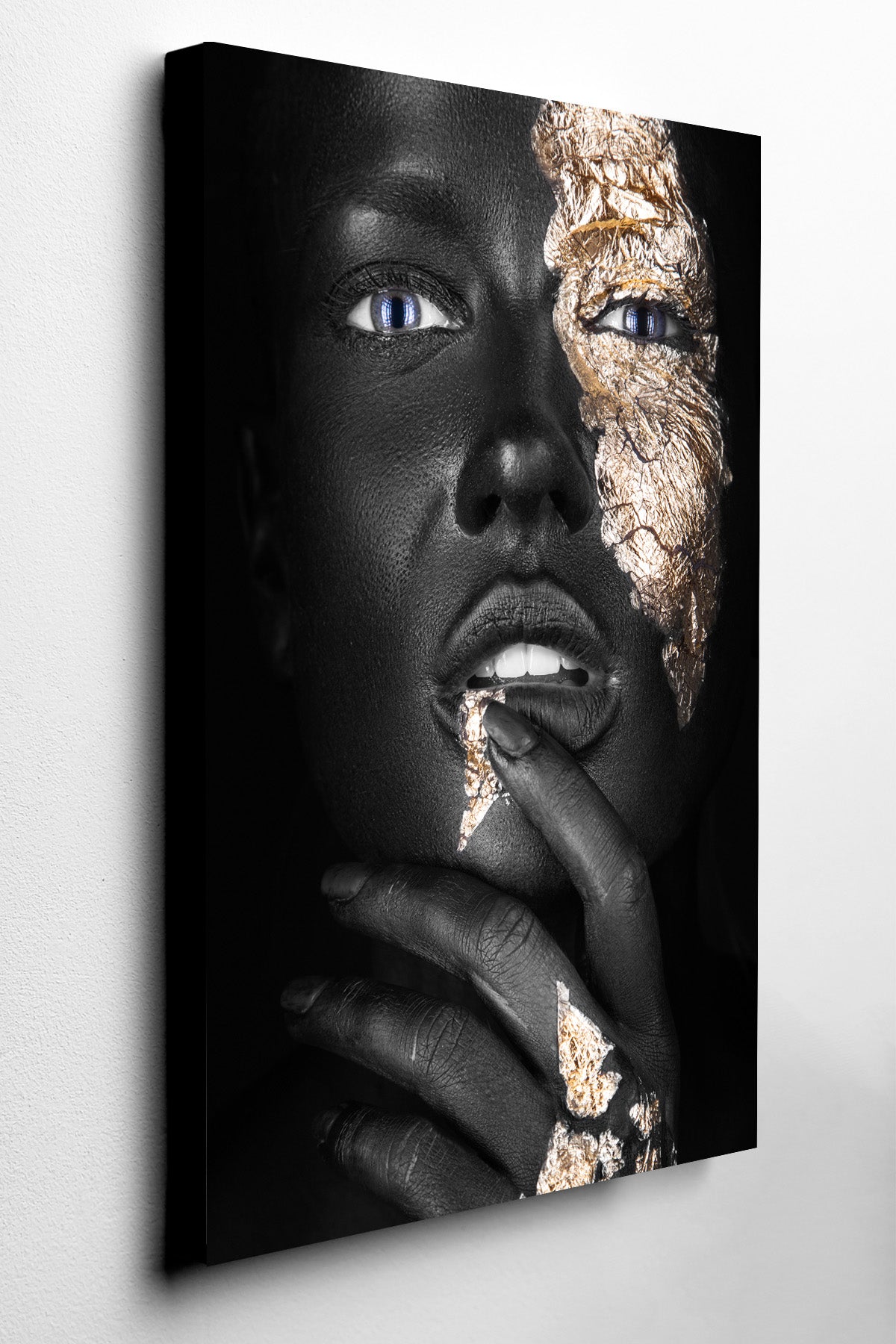 Golden Whisper Portrait Canvas Print — canvas wall art