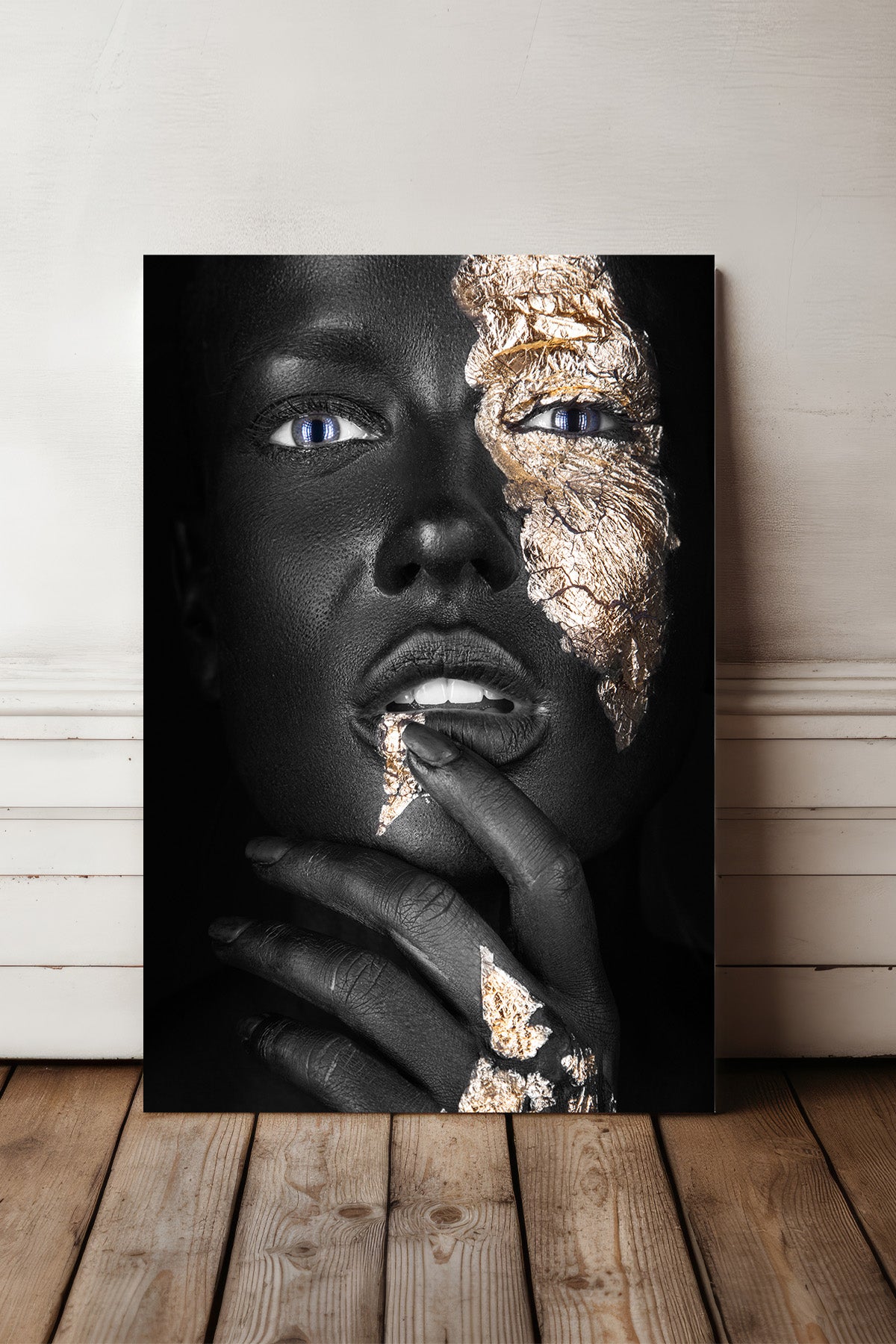 Golden Whisper Portrait Canvas Print — canvas wall art
