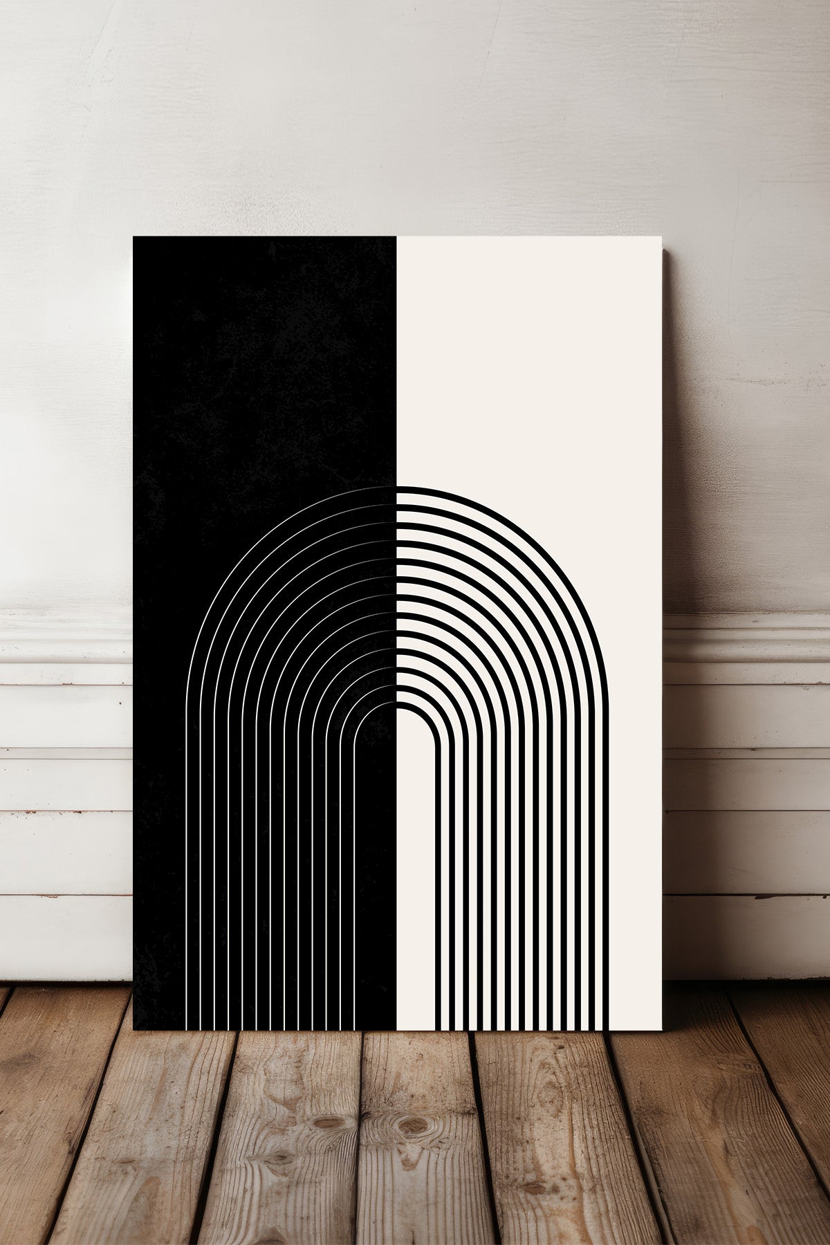Monochrome Arch Line Art Canvas Print — canvas wall art