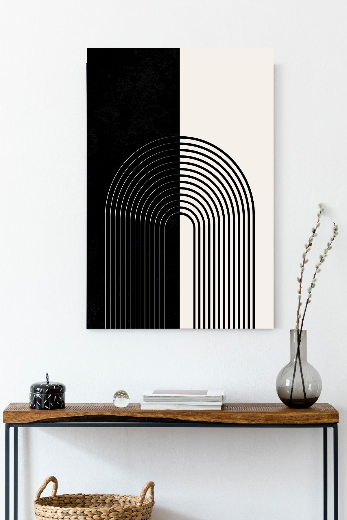 Monochrome Arch Line Art Canvas Print — canvas wall art