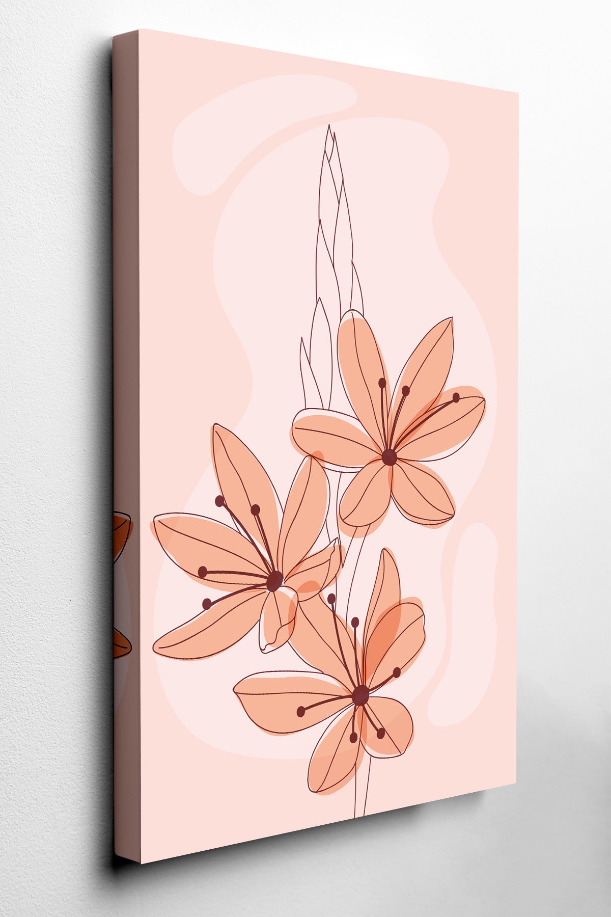 Blush Line Art Florals Canvas Print — canvas wall art