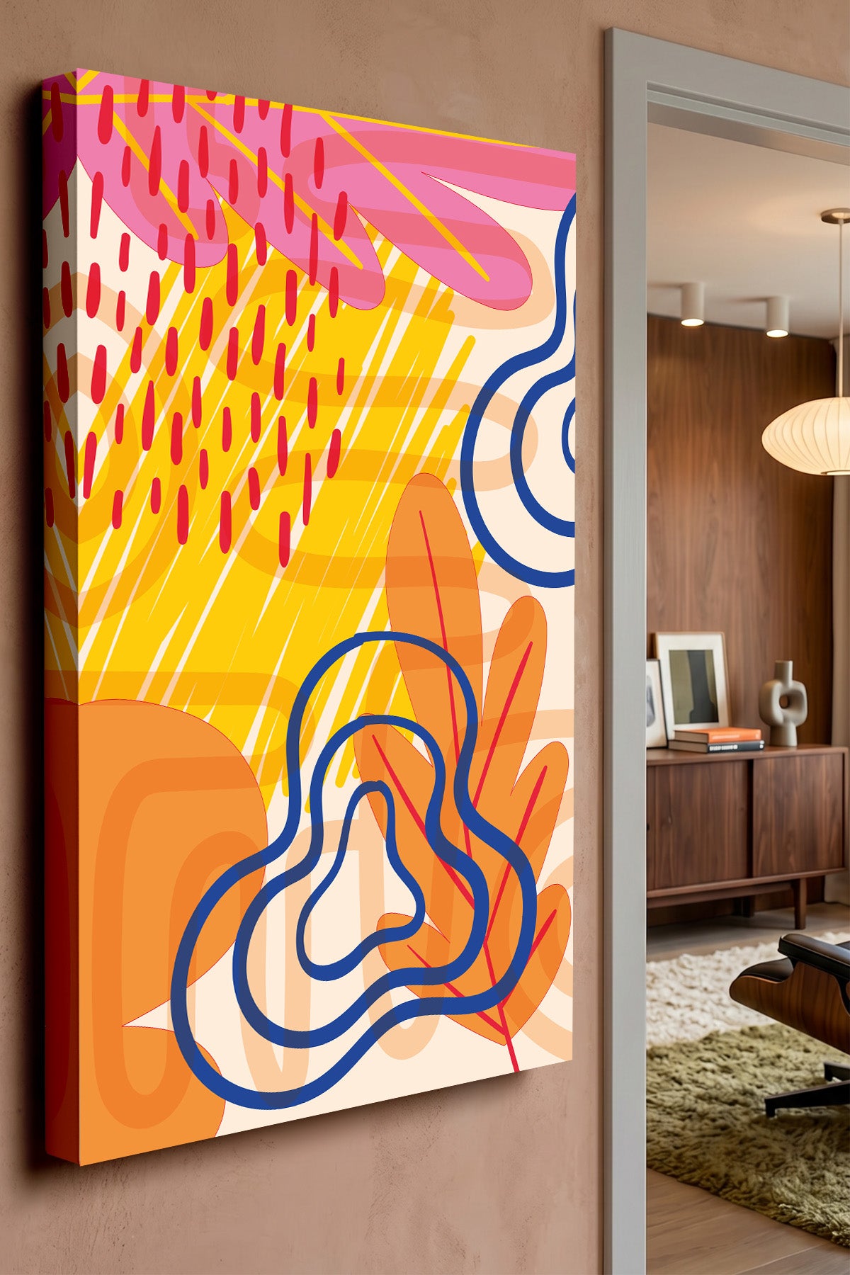 Citrus Bloom Abstract Canvas Print — canvas wall art