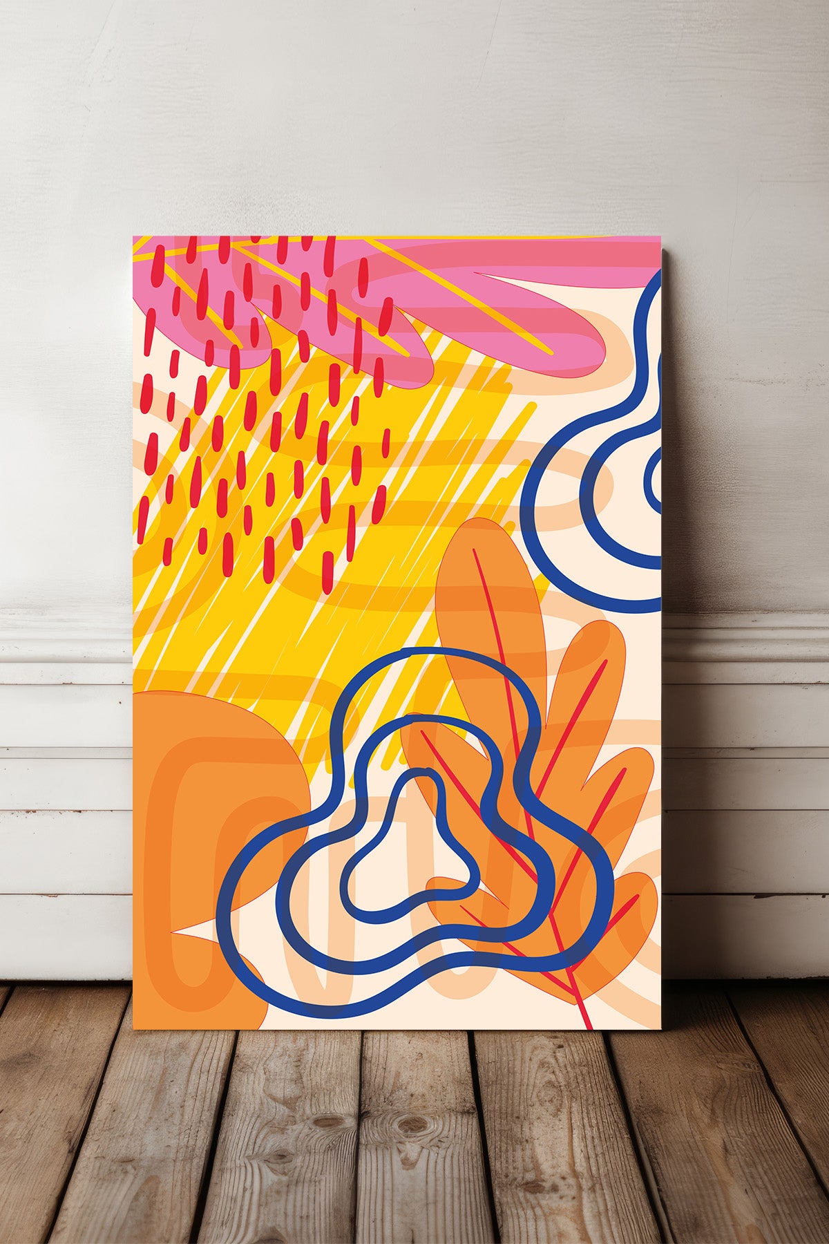 Citrus Bloom Abstract Canvas Print — canvas wall art