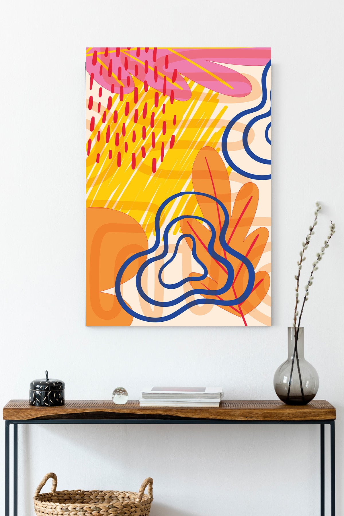 Citrus Bloom Abstract Canvas Print — canvas wall art