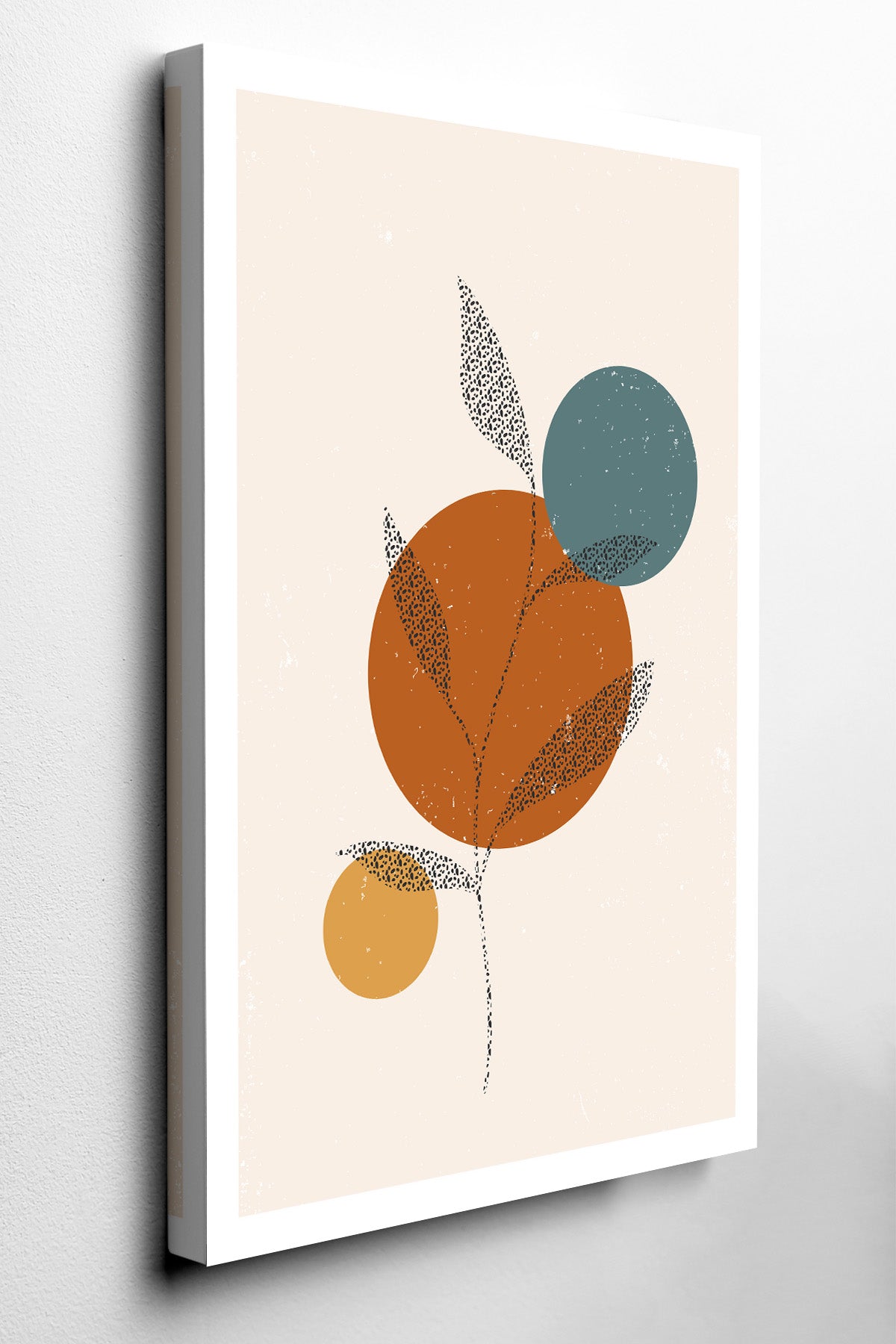 Terracotta Botanical Geometric Canvas Print — canvas wall art