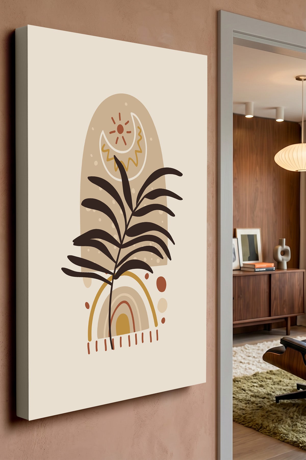 Boho Arch Botanical Canvas Print — canvas wall art
