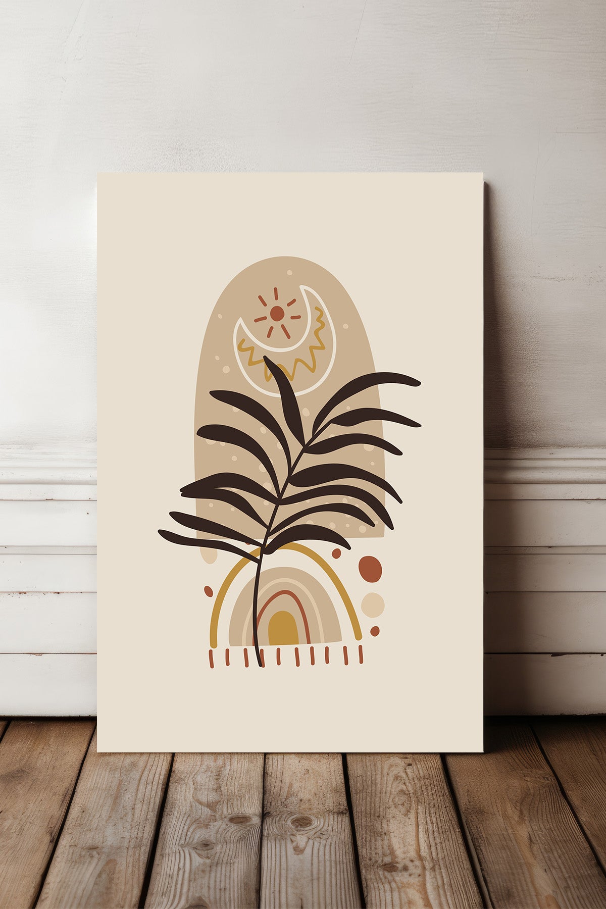 Boho Arch Botanical Canvas Print — canvas wall art