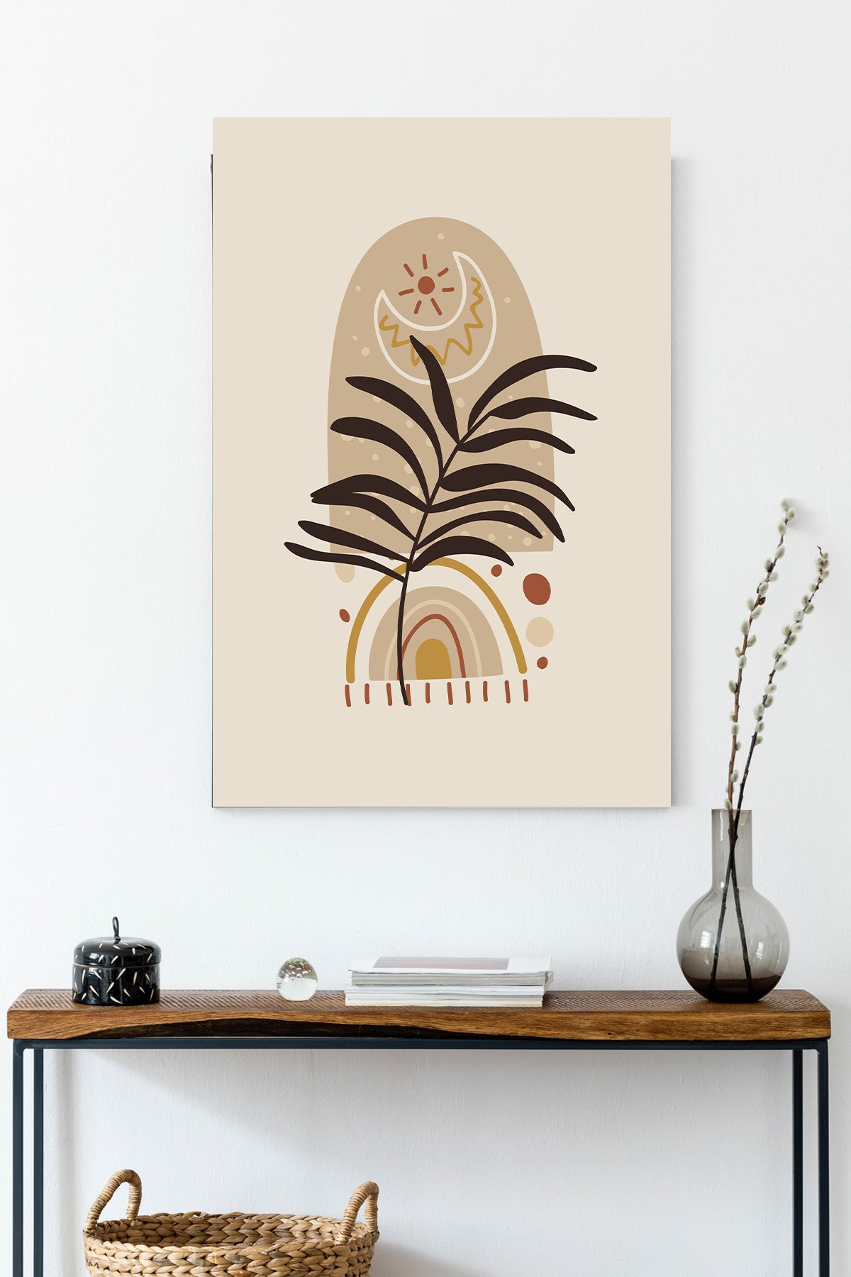 Boho Arch Botanical Canvas Print — canvas wall art