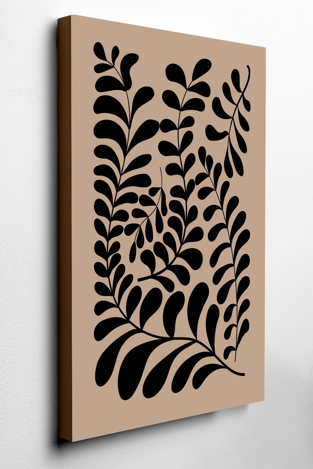 Black Fern Silhouette Canvas Print — canvas wall art